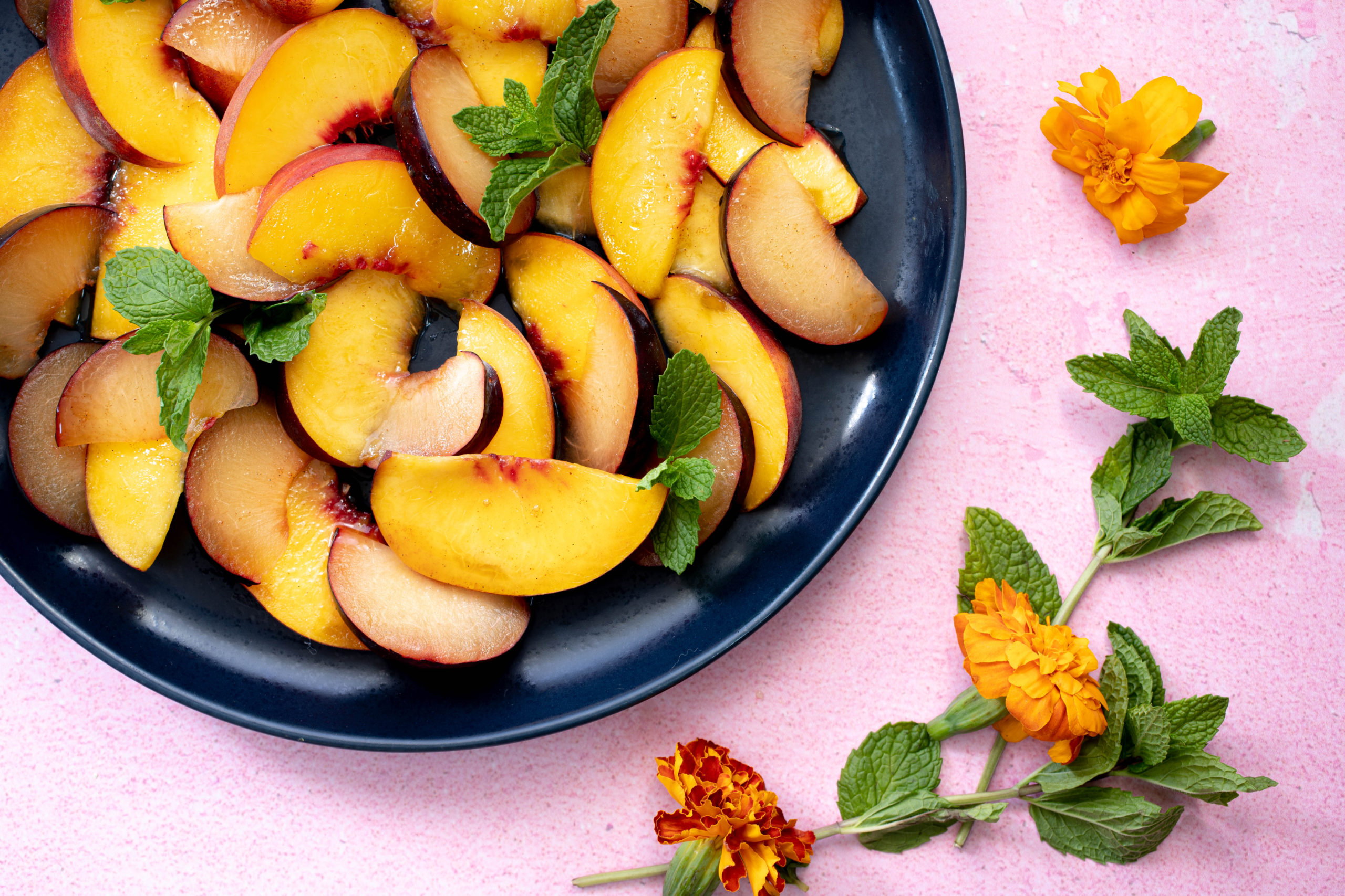 stone fruit salad with mint