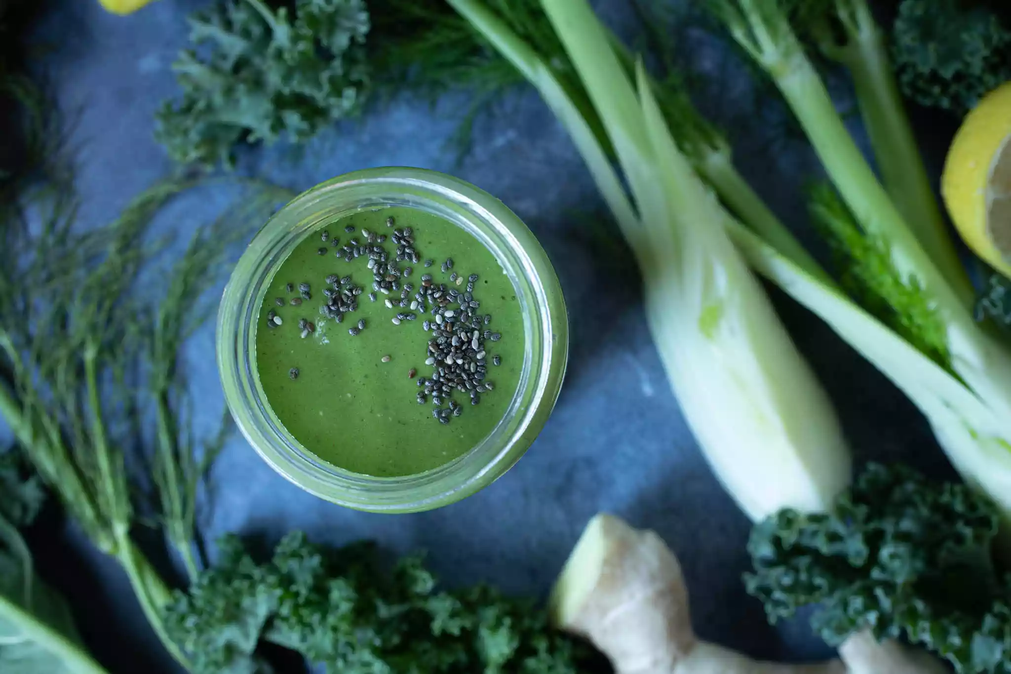 green fennel and citrus smoothie